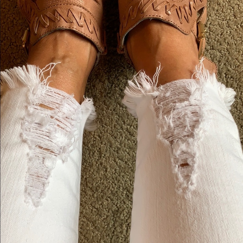 ‘Just Black Denim’ white jeans size 28